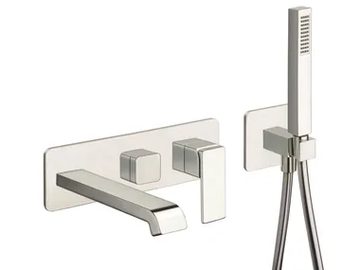 QUADRI S CRIQS102 - Wall-mounted bathtub set with hand shower by CRISTINA Rubinetterie - view 2